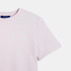 تيشيرت أساسي باللون الوردي...